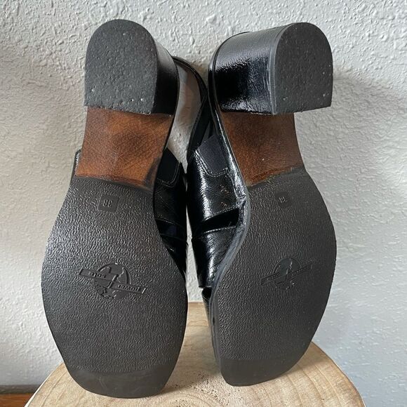 Power Sole Black Sling Back Heels Size 38 EUC - Picture 6 of 8